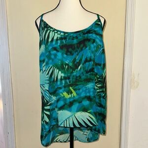 *NEW* Ana Tropical Green Sleeveless Top